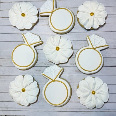 Bridal shower — custom decorated cookies by Dreams of Buttercream