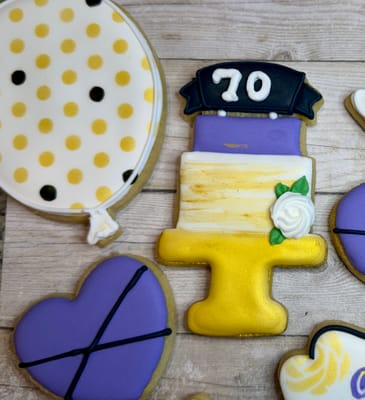 Birthday — custom decorated cookies by Dreams of Buttercream