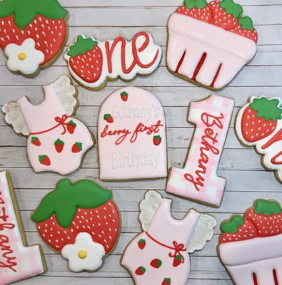 Birthday — custom decorated cookies by Dreams of Buttercream