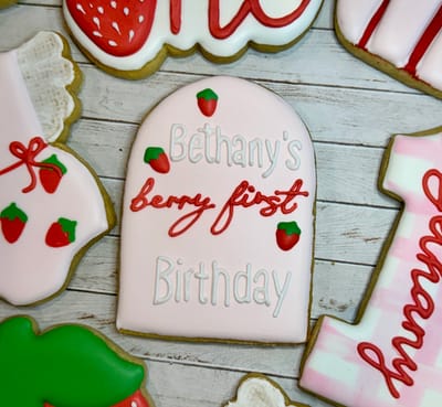 Birthday — custom decorated cookies by Dreams of Buttercream