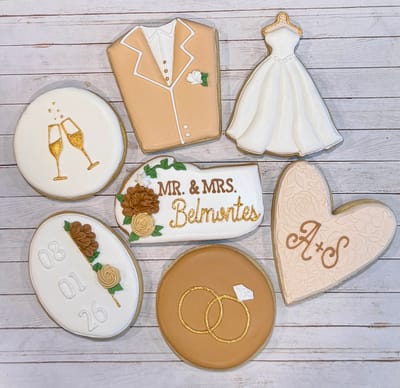 Bridal shower — custom decorated cookies by Dreams of Buttercream