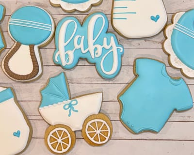 Baby Shower — custom decorated cookies by Dreams of Buttercream