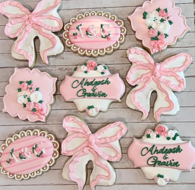 Bridal shower — custom decorated cookies