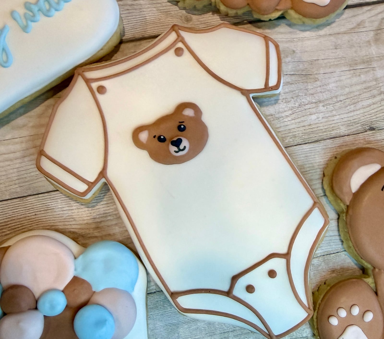 Teddy Bear Baby Shower Cookies